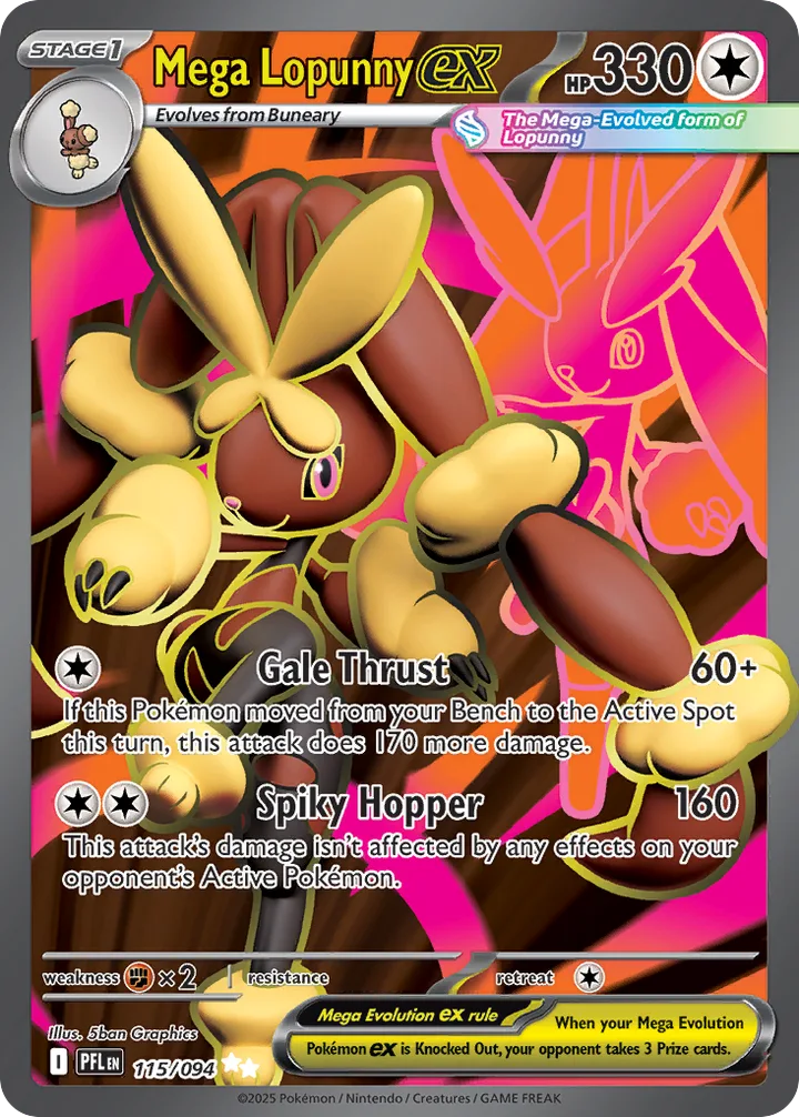 Mega Lopunny ex, Phantasmal Flames 115/094