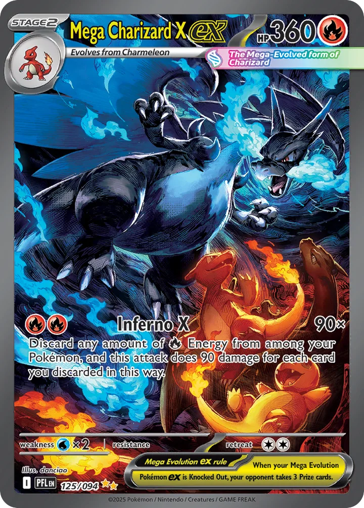 Mega Charizard X ex, Phantasmal Flames 125/094