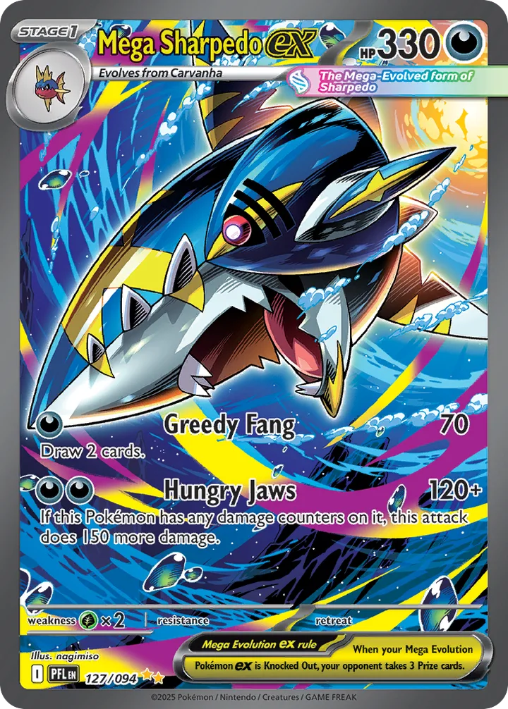 Mega Sharpedo ex, Phantasmal Flames 127/094