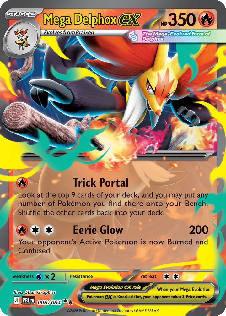 Mega Delphox ex, Pitch Black 008/084