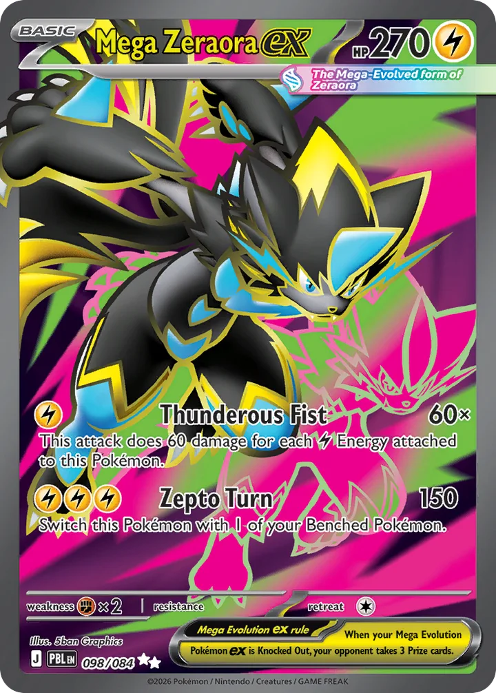 Mega Zeraora ex, Pitch Black 098/084