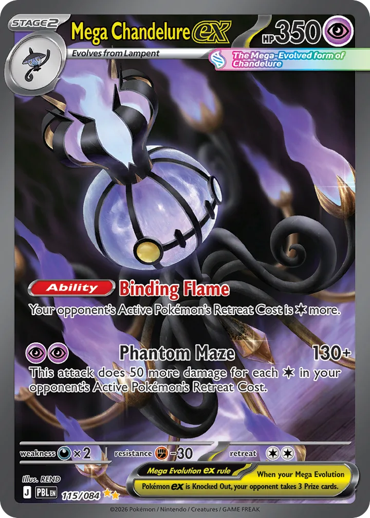 Mega Chandelure ex, Pitch Black 115/084