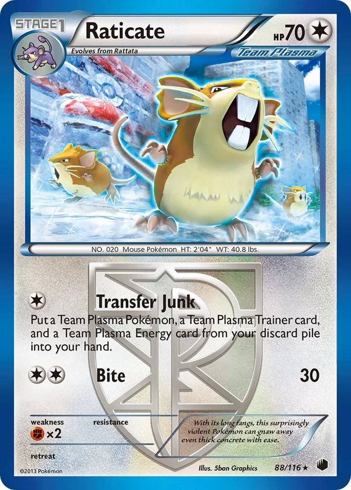 Raticate, Plasma Freeze 88/116