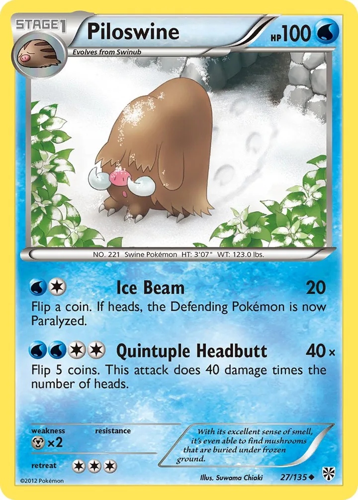 Piloswine, Plasma Storm 27/135