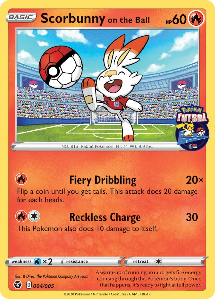 Scorbunny on the Ball, Pokémon Futsal Promos 2020 004/005