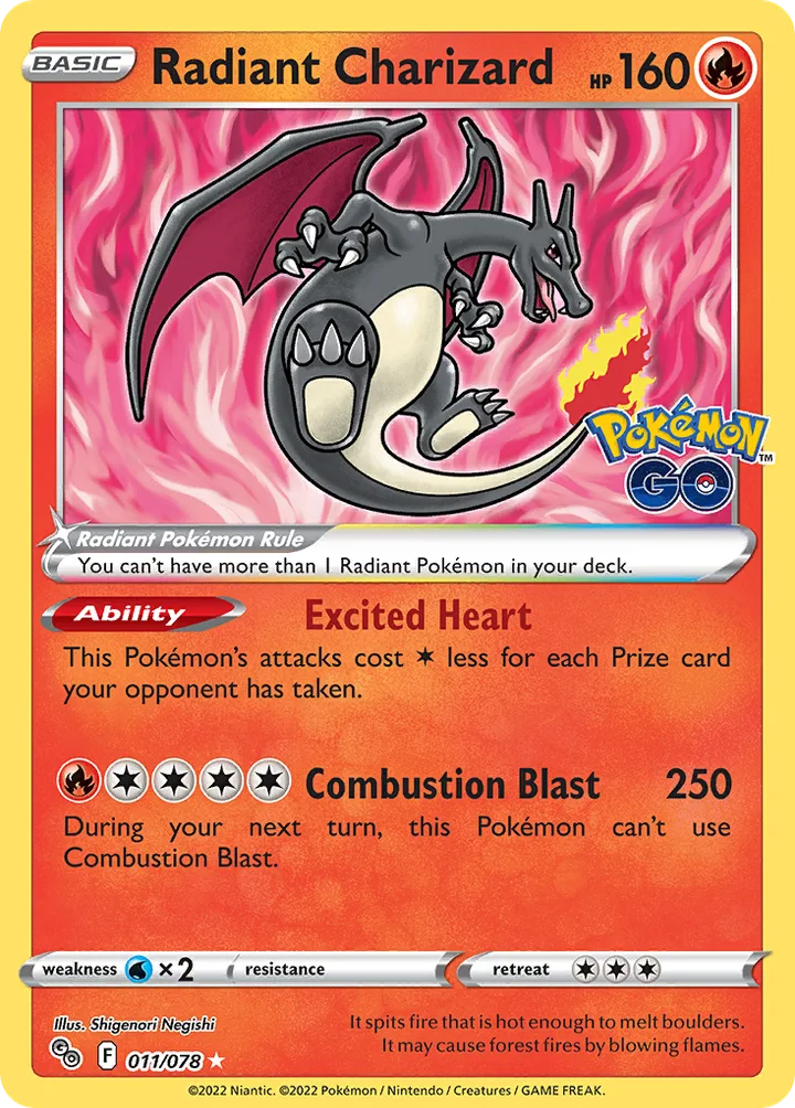 Radiant Charizard, Pokémon GO 011/078
