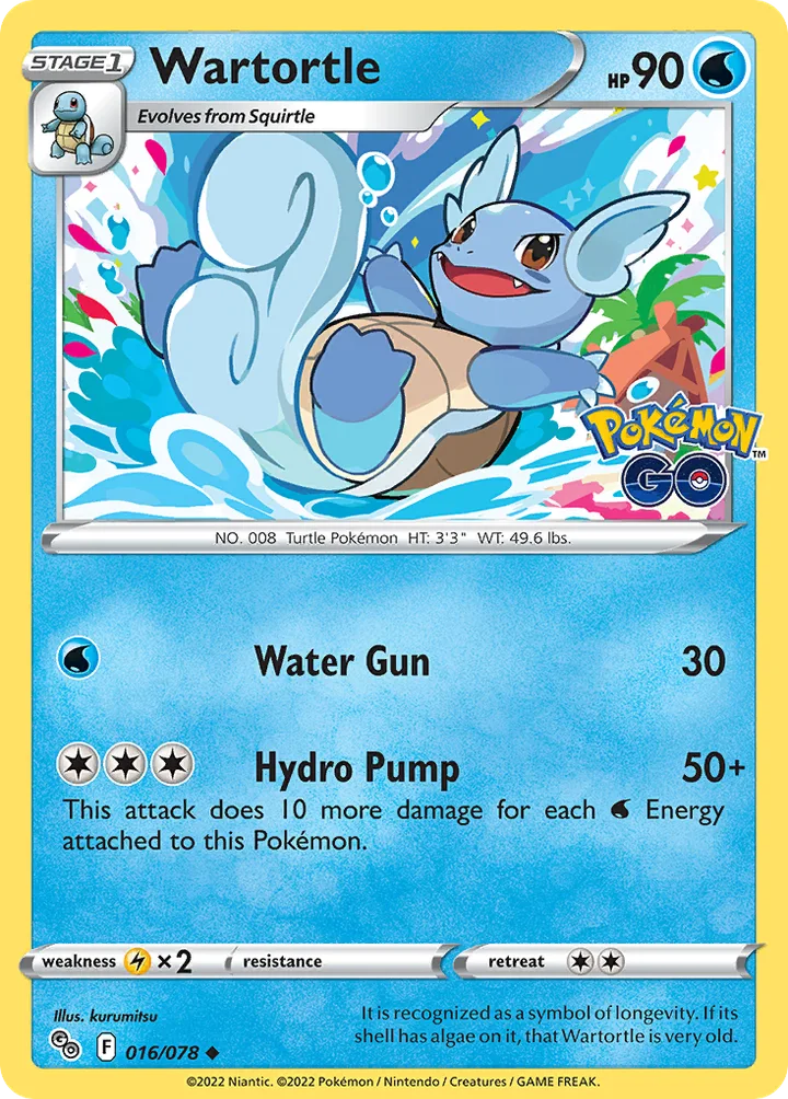 Wartortle, Pokémon GO 016/078