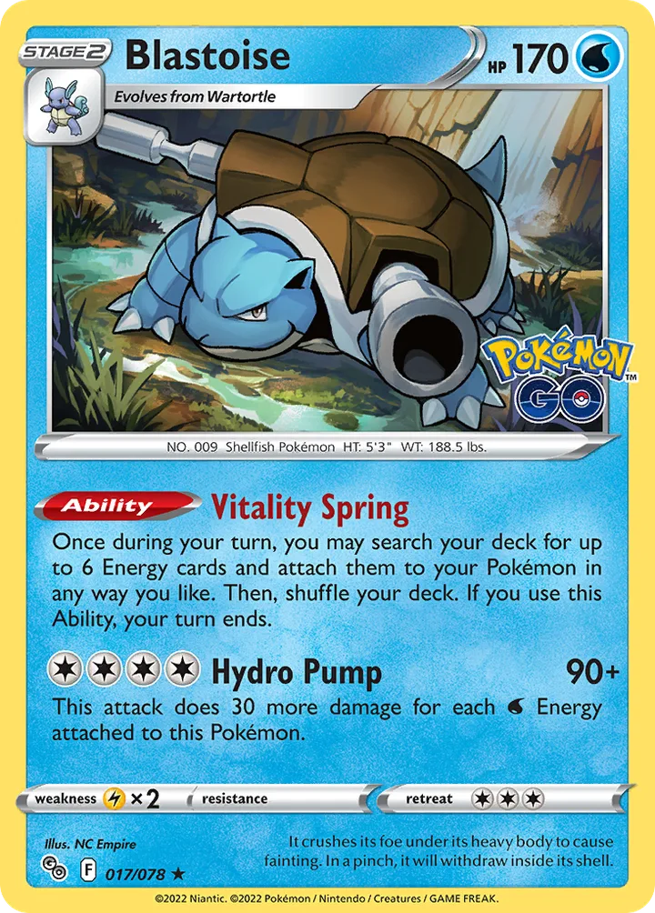 Blastoise, Pokémon GO 017/078