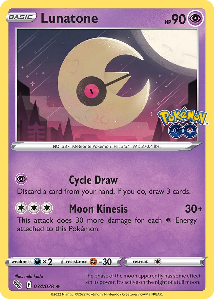 Lunatone, Pokémon GO 034/078