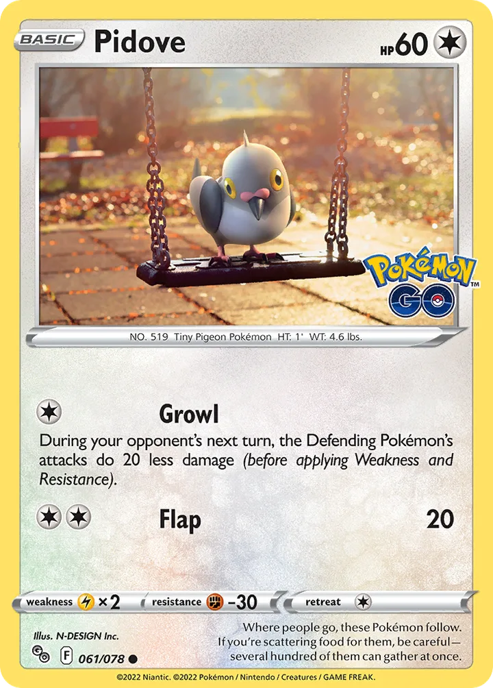 Pidove, Pokémon GO 061/078