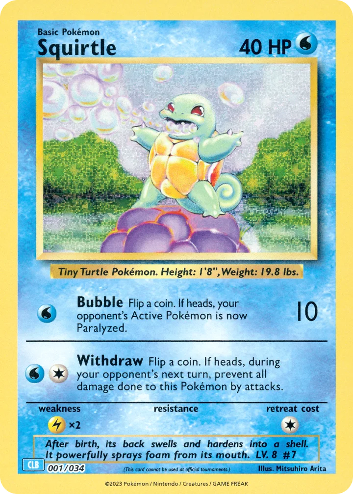 Squirtle, Pokémon Trading Card Game Classic—Blastoise 001/034