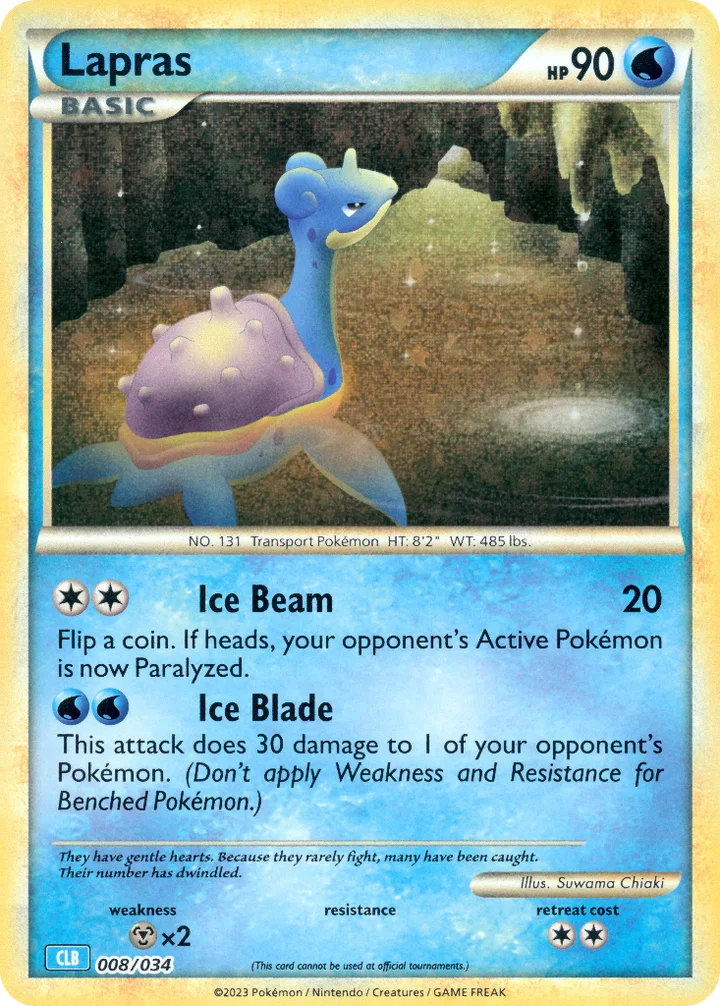 Lapras, Pokémon Trading Card Game Classic—Blastoise 008/034
