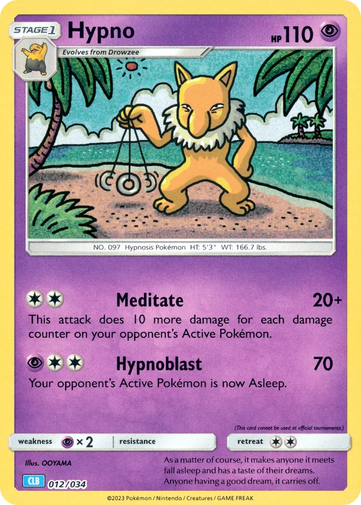 Hypno, Pokémon Trading Card Game Classic—Blastoise 012/034
