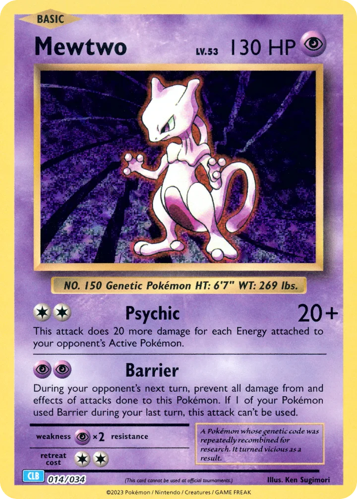 Mewtwo, Pokémon Trading Card Game Classic—Blastoise 014/034
