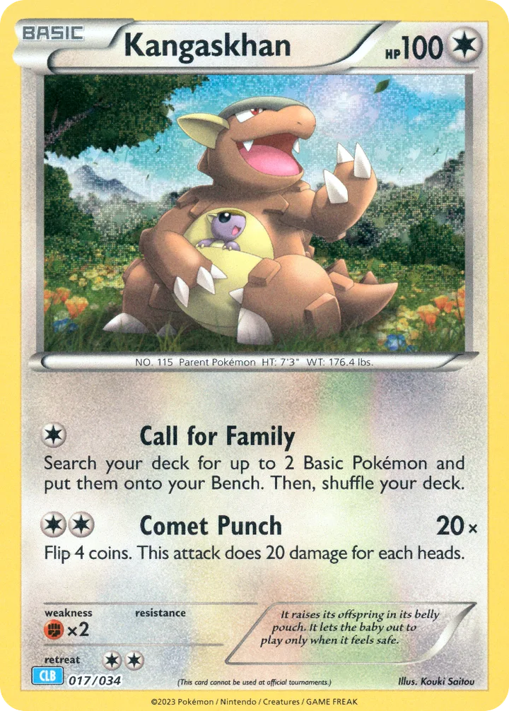 Kangaskhan, Pokémon Trading Card Game Classic—Blastoise 017/034