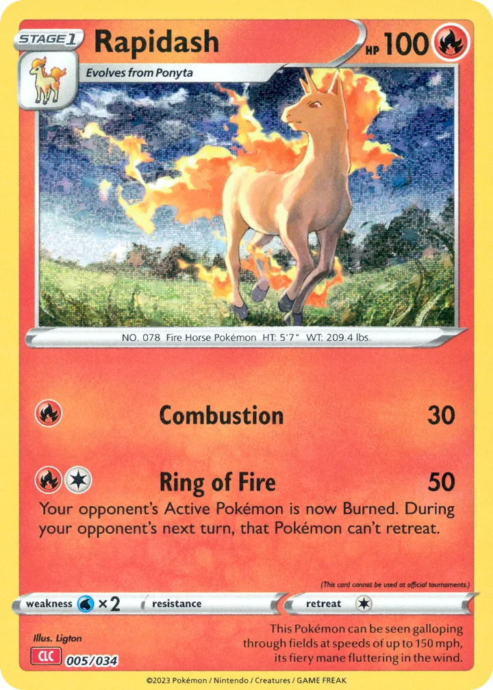 Rapidash, Pokémon Trading Card Game Classic—Charizard 005/034