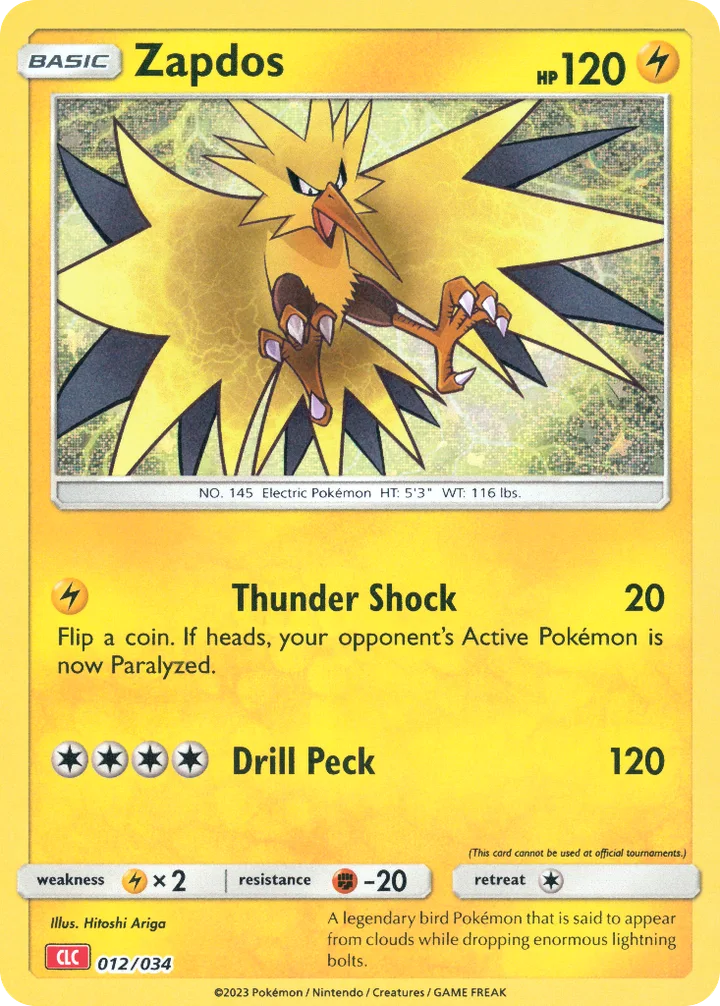 Zapdos, Pokémon Trading Card Game Classic—Charizard 012/034