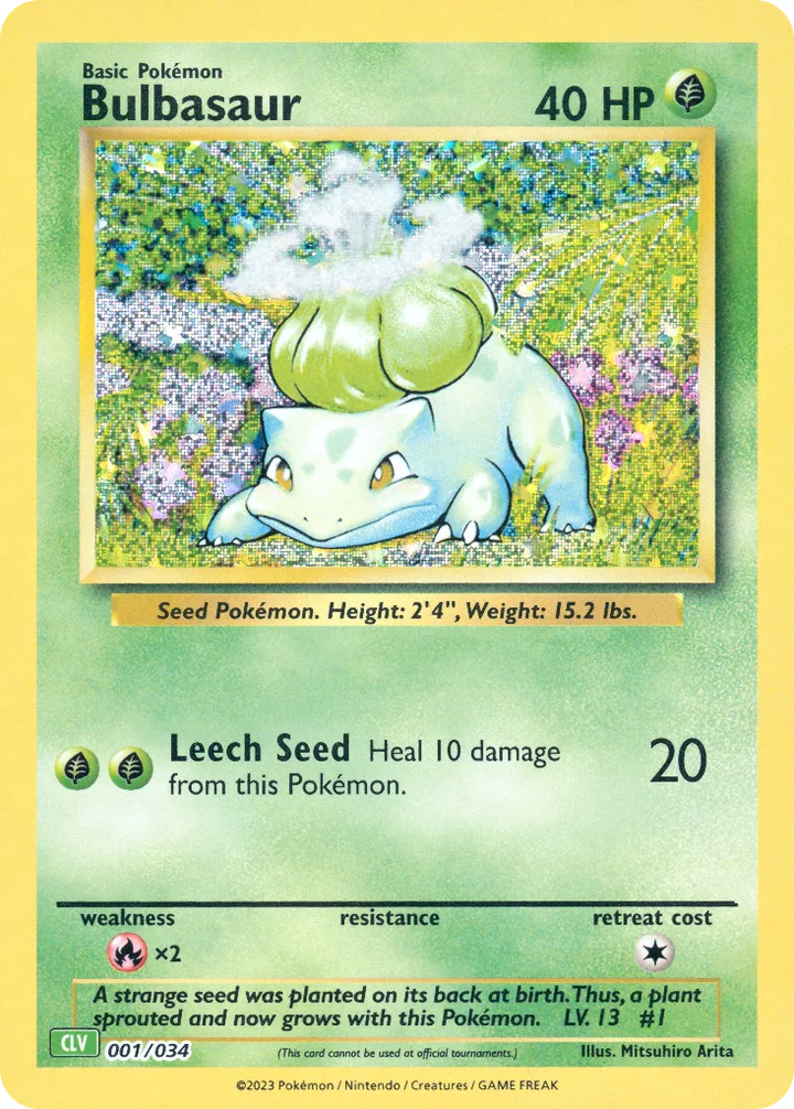 Bulbasaur, Pokémon Trading Card Game Classic—Venusaur 001/034