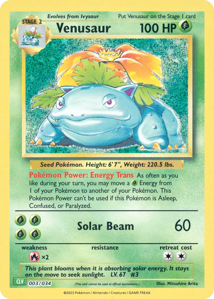 Venusaur, Pokémon Trading Card Game Classic—Venusaur 003/034