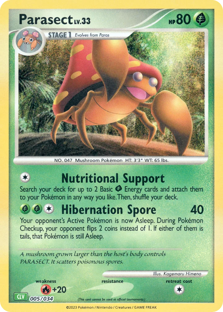 Parasect, Pokémon Trading Card Game Classic—Venusaur 005/034