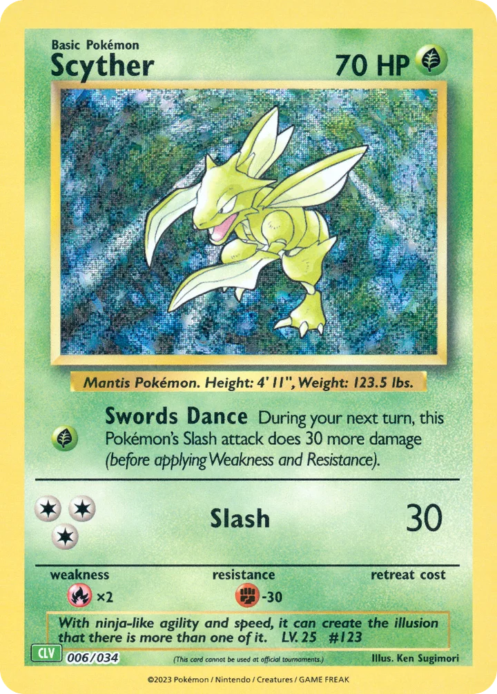 Scyther, Pokémon Trading Card Game Classic—Venusaur 006/034