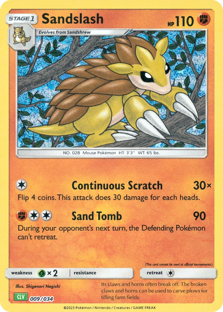 Sandslash, Pokémon Trading Card Game Classic—Venusaur 009/034