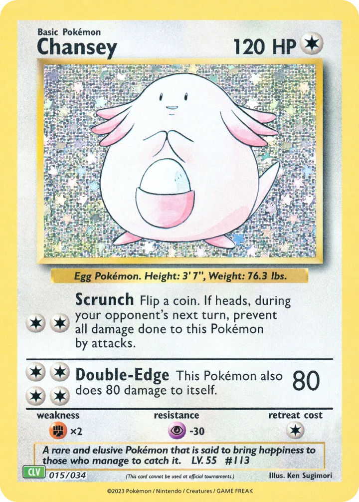 Chansey, Pokémon Trading Card Game Classic—Venusaur 015/034