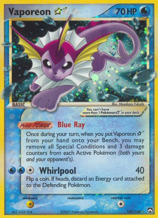 Vaporeon Star, Power Keepers 102/108
