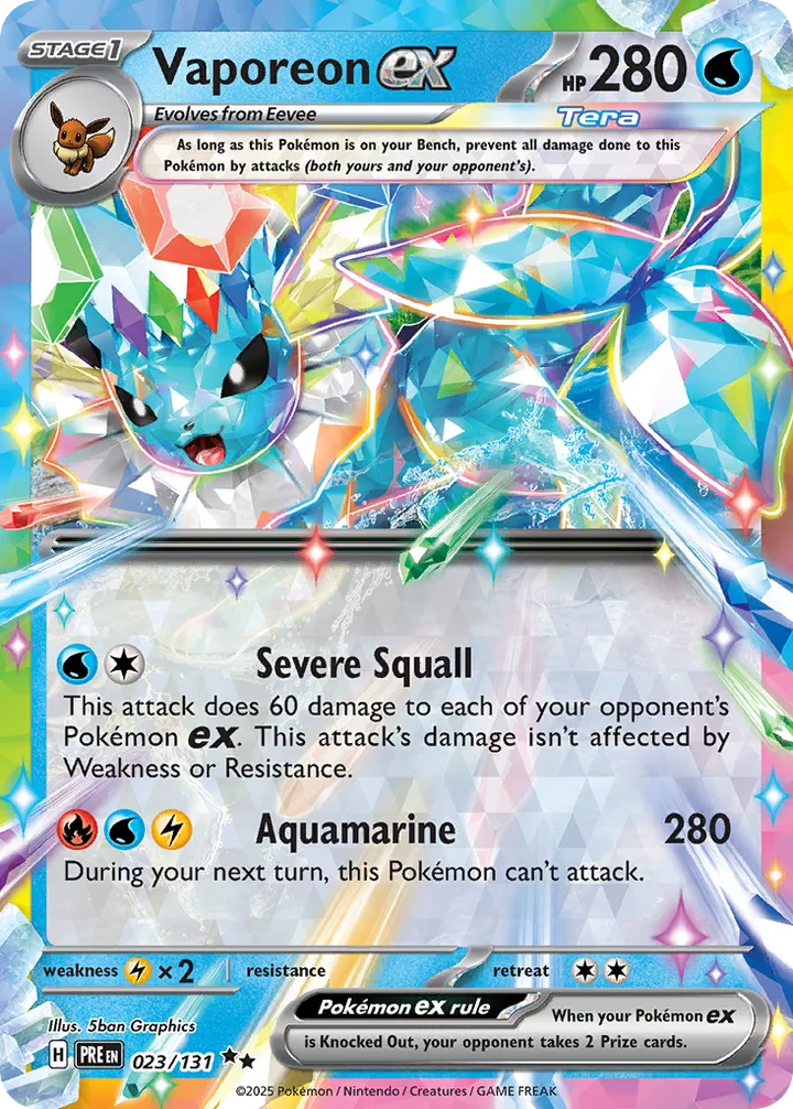 Vaporeon ex, Prismatic Evolutions 023/131