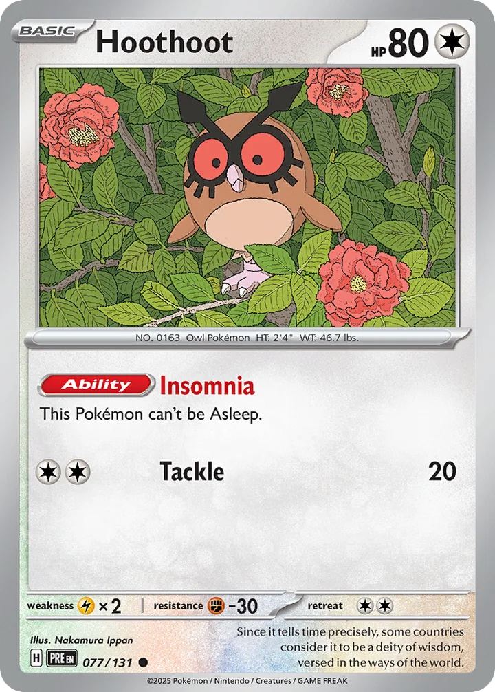 Hoothoot, Prismatic Evolutions 077/131