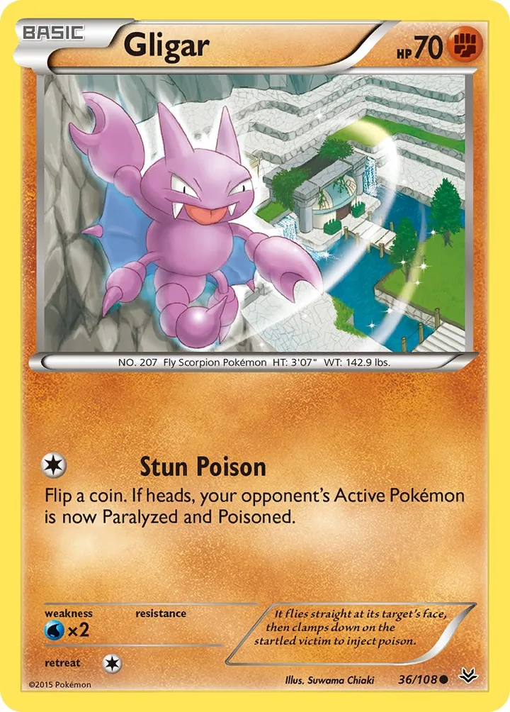 Gligar, Roaring Skies 36/108