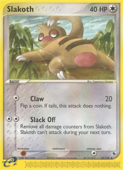 Slakoth, Ruby & Sapphire 45/109
