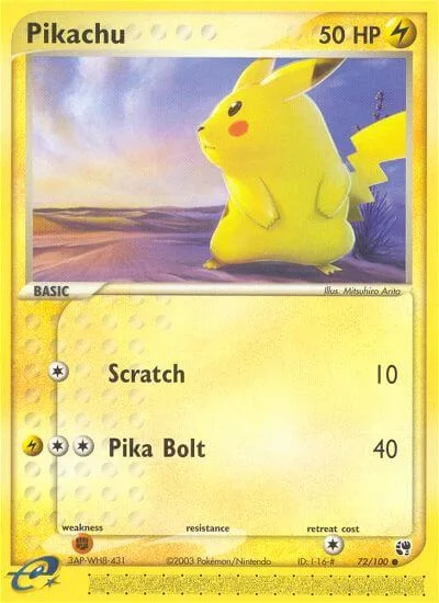 Pikachu, Sandstorm 72/100