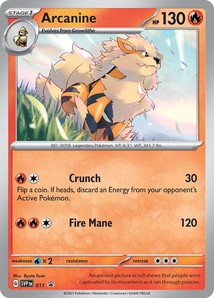 Arcanine, Scarlet & Violet Promos 011