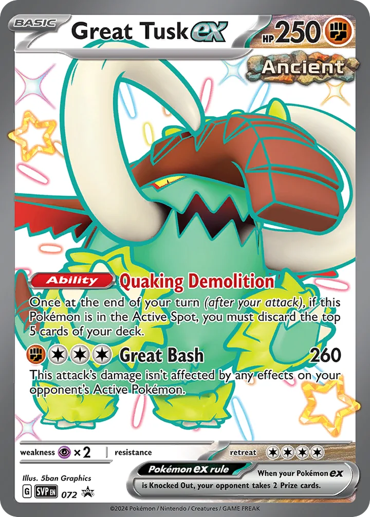 Great Tusk ex, Scarlet & Violet Promos 072