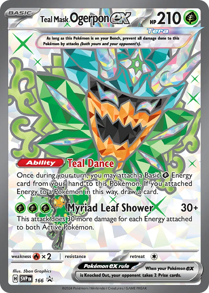 Teal Mask Ogerpon ex, Scarlet & Violet Promos 166