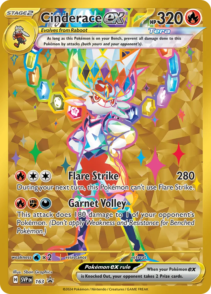 Cinderace ex, Scarlet & Violet Promos 163