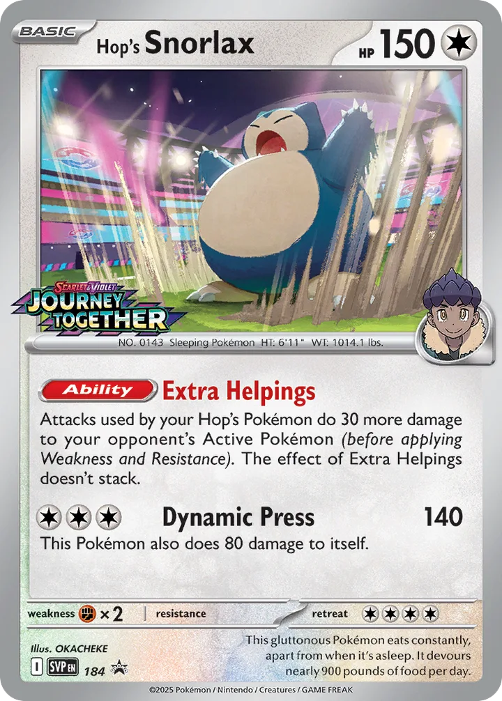 Hop’s Snorlax, Scarlet & Violet Promos 184