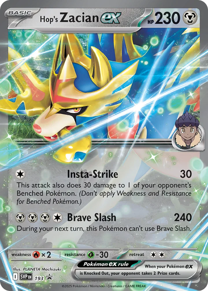 Hop’s Zacian ex, Scarlet & Violet Promos 193