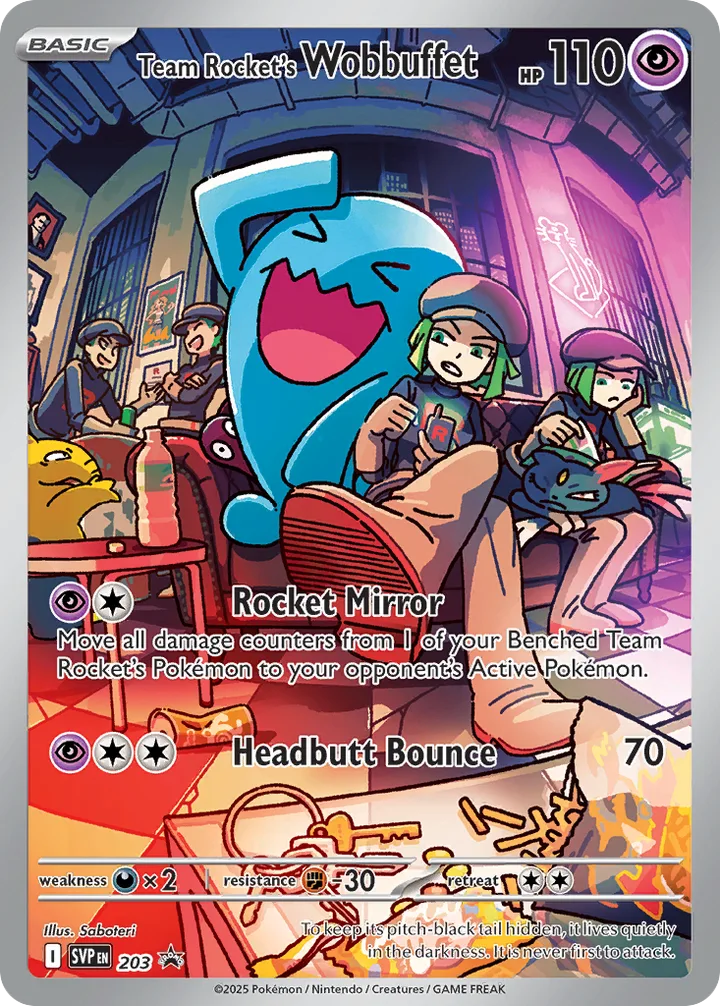 Team Rocket’s Wobbuffet, Scarlet & Violet Promos 203