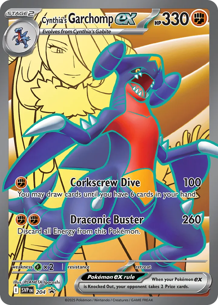 Cynthia’s Garchomp ex, Scarlet & Violet Promos 204