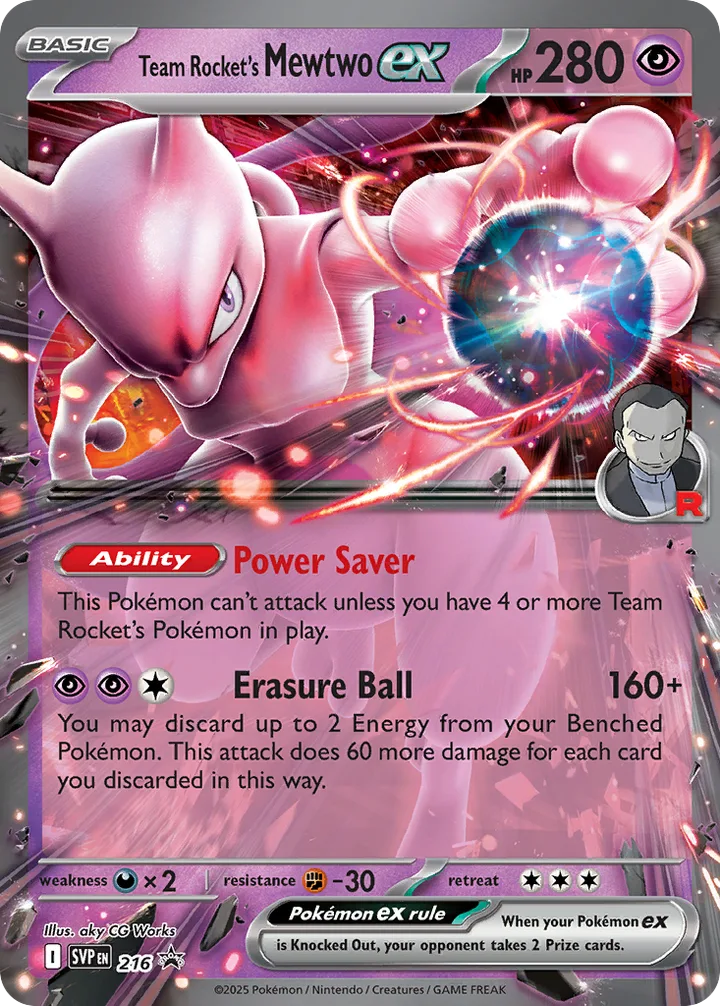 Team Rocket’s Mewtwo ex, Scarlet & Violet Promos 216