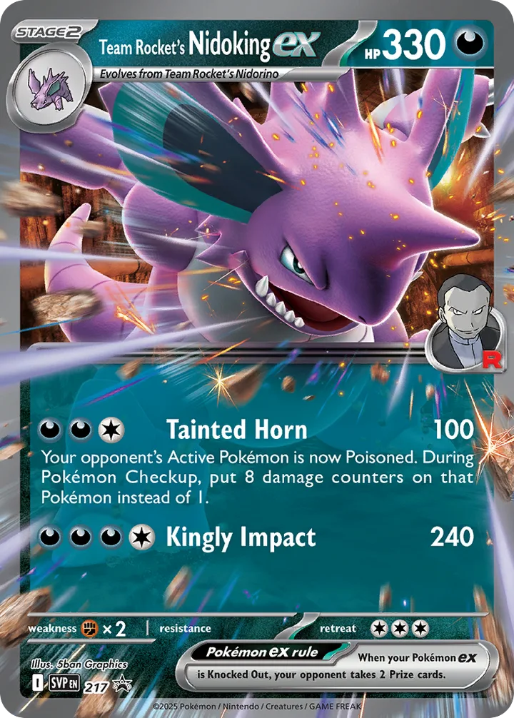 Team Rocket’s Nidoking ex, Scarlet & Violet Promos 217