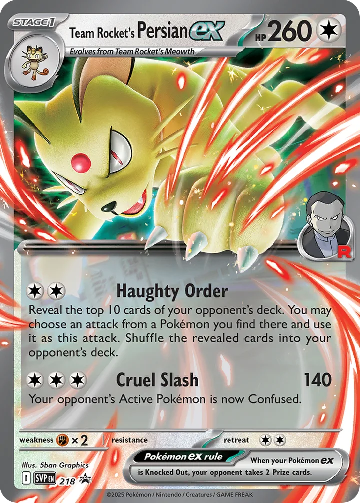 Team Rocket’s Persian ex, Scarlet & Violet Promos 218