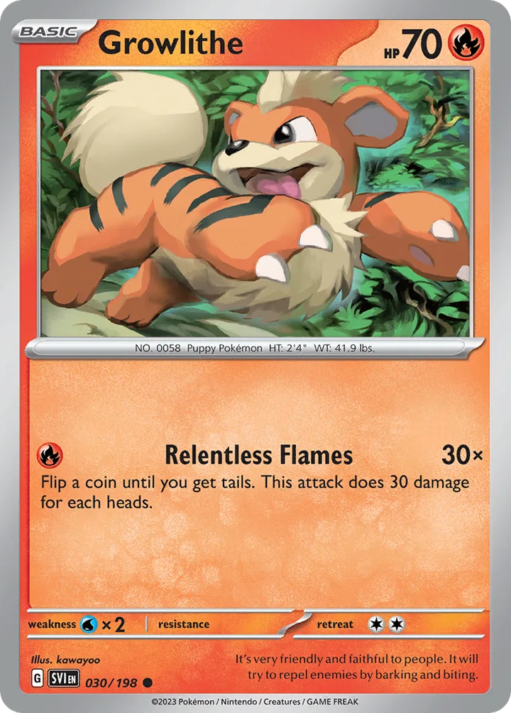 Growlithe, Scarlet & Violet 030/198