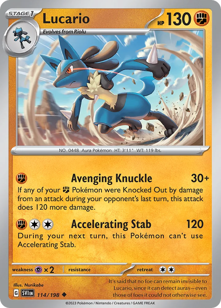 Lucario, Scarlet & Violet 114/198