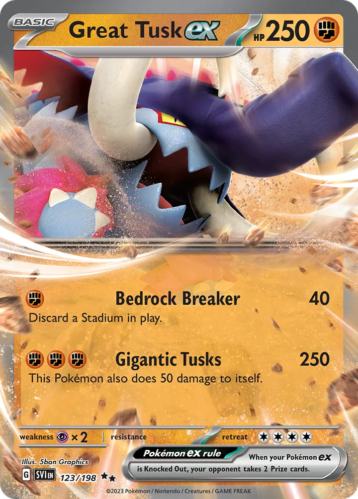 Great Tusk ex, Scarlet & Violet 123/198