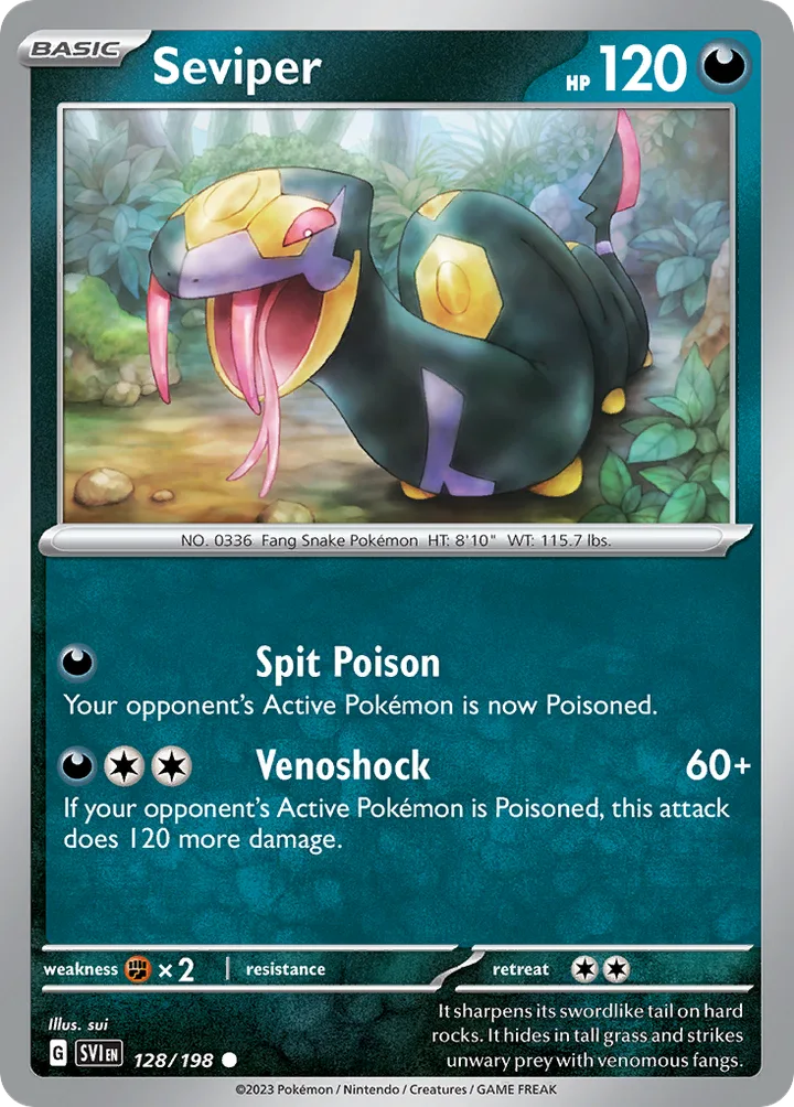 Seviper, Scarlet & Violet 128/198