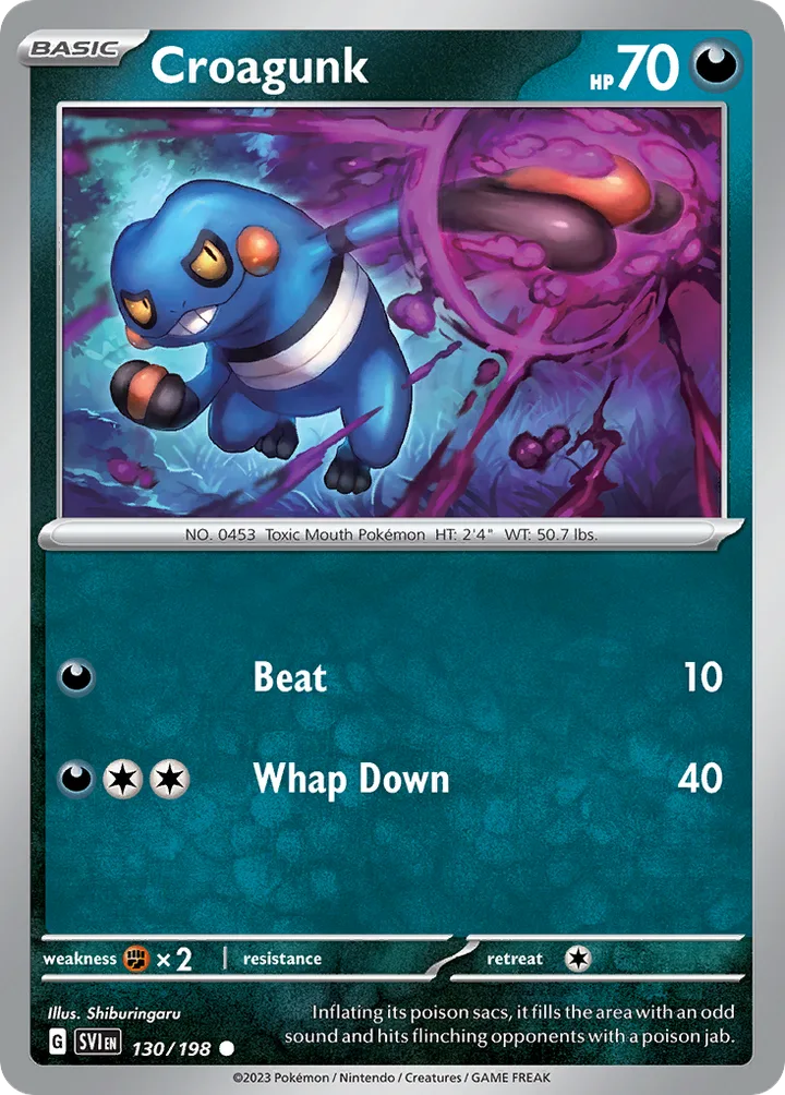 Croagunk, Scarlet & Violet 130/198