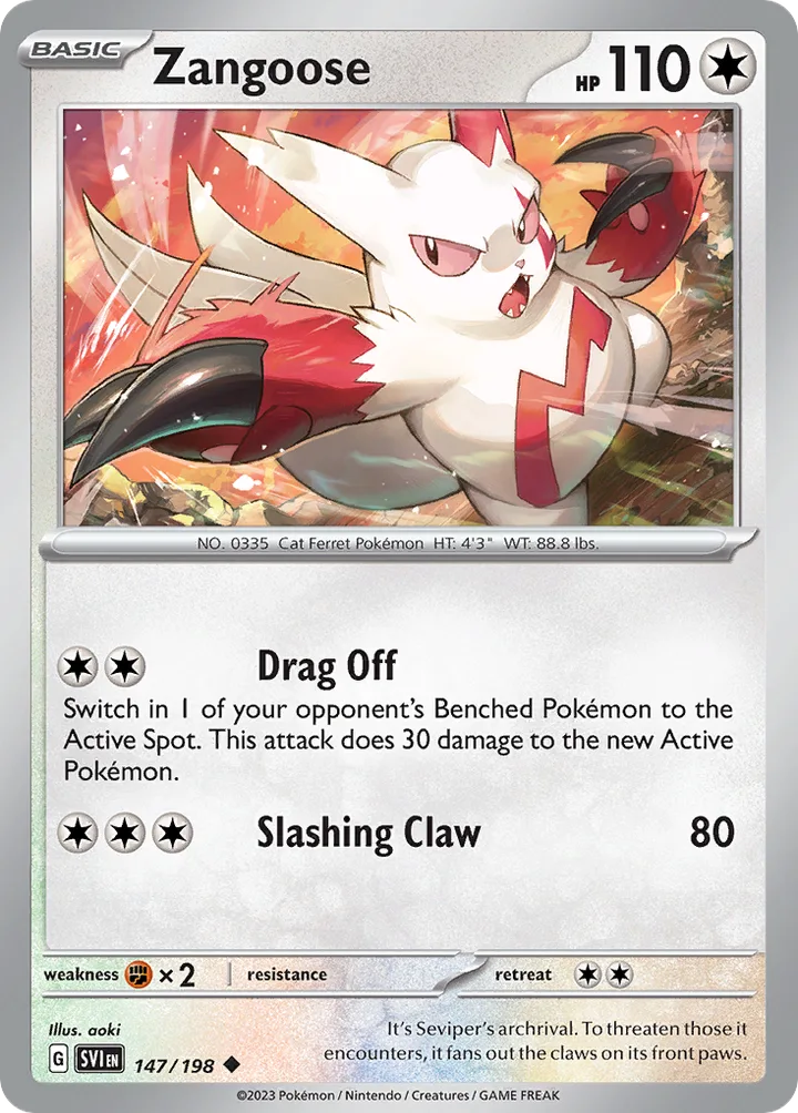 Zangoose, Scarlet & Violet 147/198